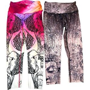 2 Pair Yoga Leggings Rare California sustainable living brand